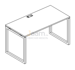 Мебель для персонала Стол письменный на металлокаркасе QUATTRO Б4 015 БП