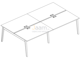 Мебель для персонала Рабочая станция (4х140) АЛ 9177-2