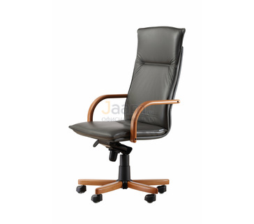 Кресло для руководителя Берлин/П Кожа нестандартная/база дерево